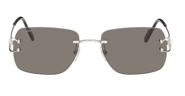 Cartier Silver Classic Décor C Sunglasses