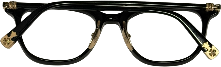 Chrome Hearts 'Darlin' 18k Gold Black Glasses