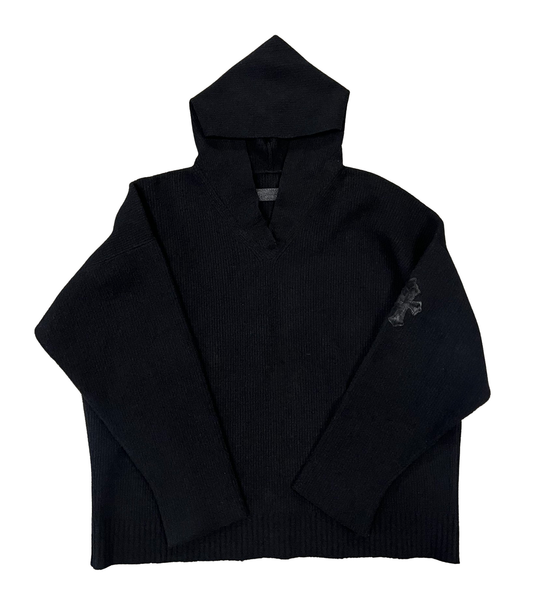 Chrome Hearts 'Black' Knit Patch Hoodie