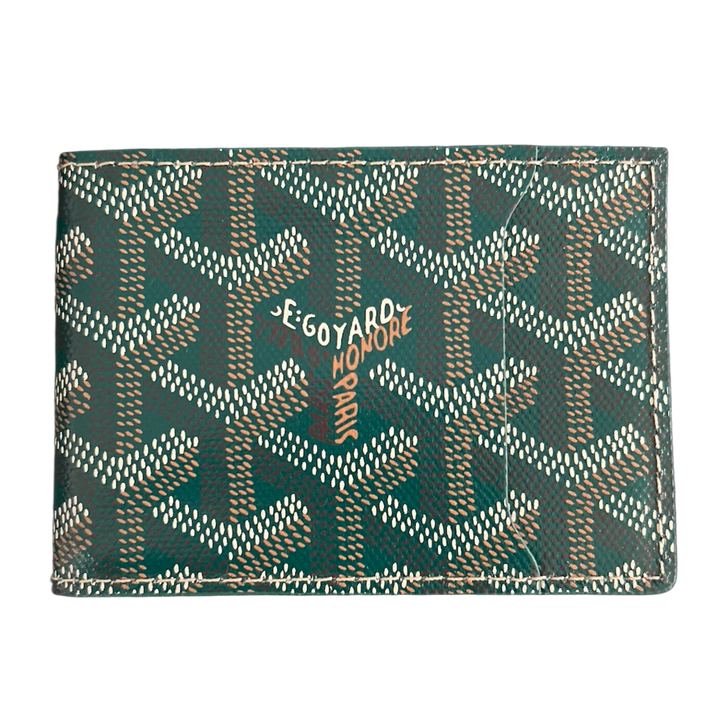 Goyard 'Green' Canvas Insert Victoire Card Holder