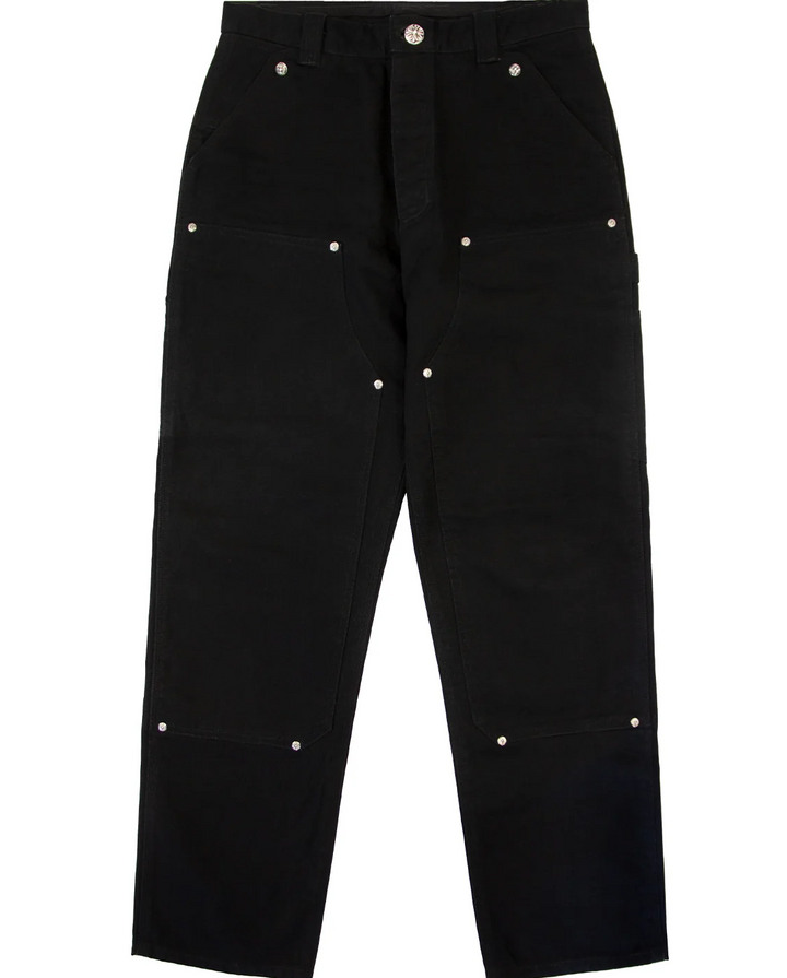 Chrome Hearts 'Double Knee' Black Carpenter Pants