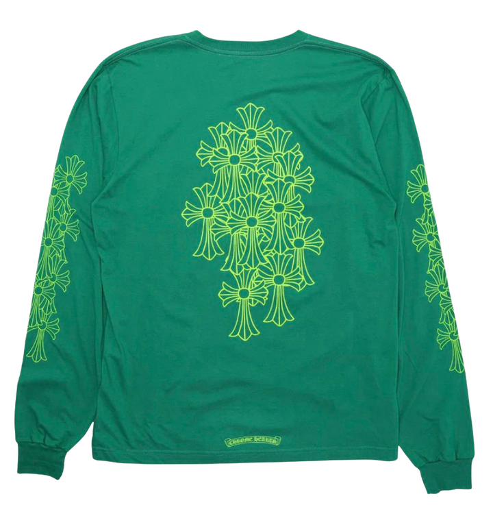 Chrome Hearts Cemetery Cross Green Long Sleeve
