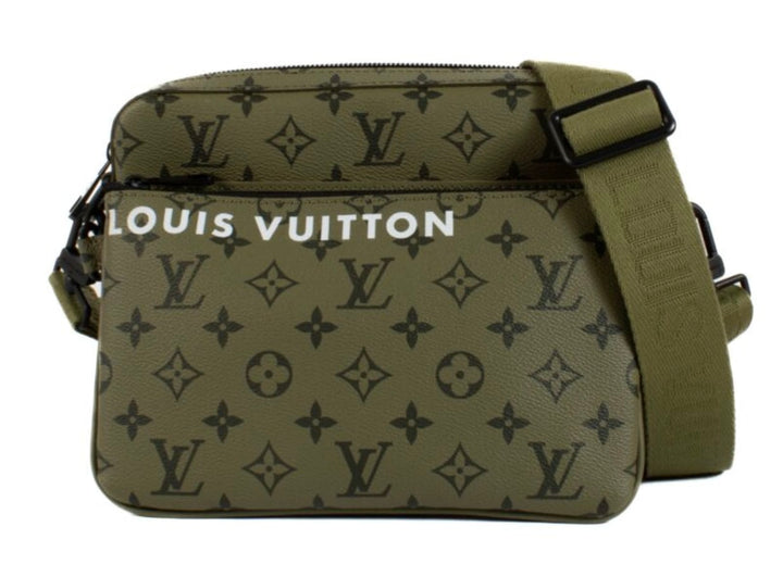 Louis Vuitton 'Army Green' Monogram Trio Messenger Bag