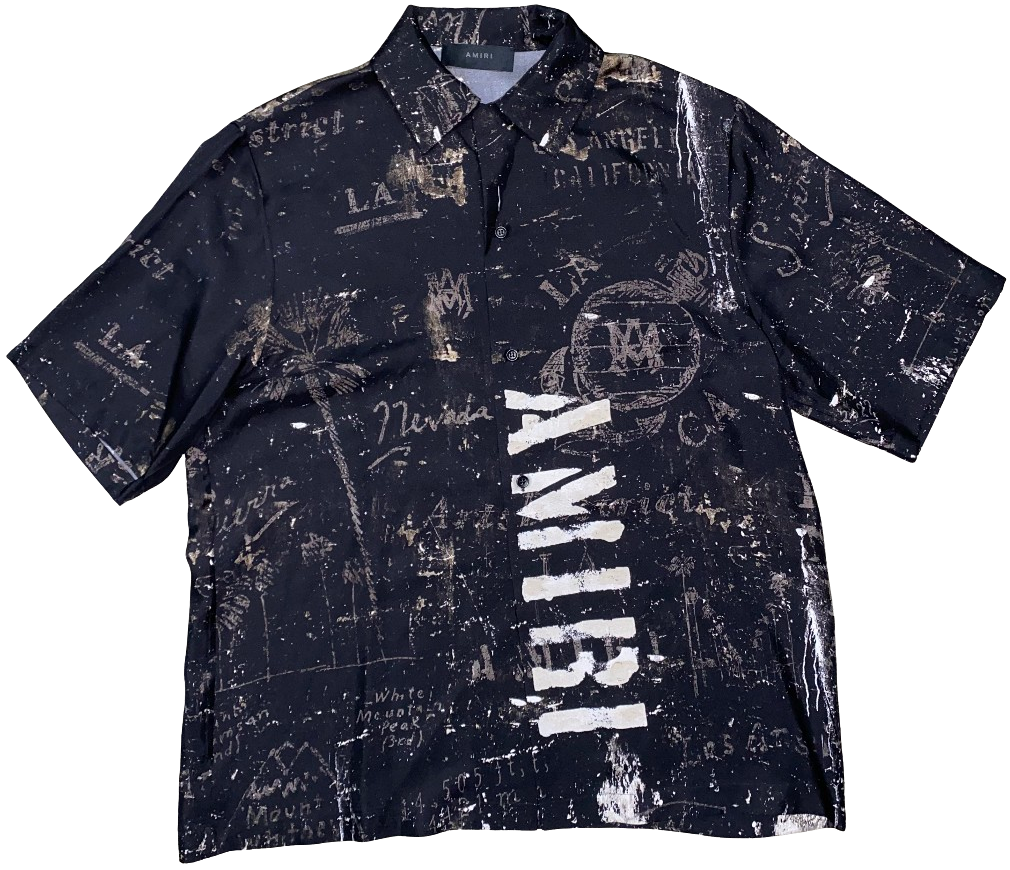 Amiri 'Black' Silk Top