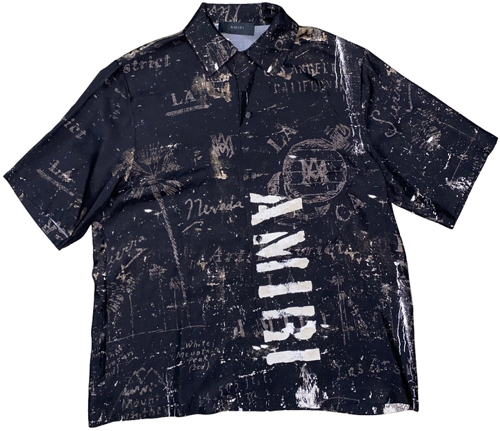 Amiri 'Black' Silk Top