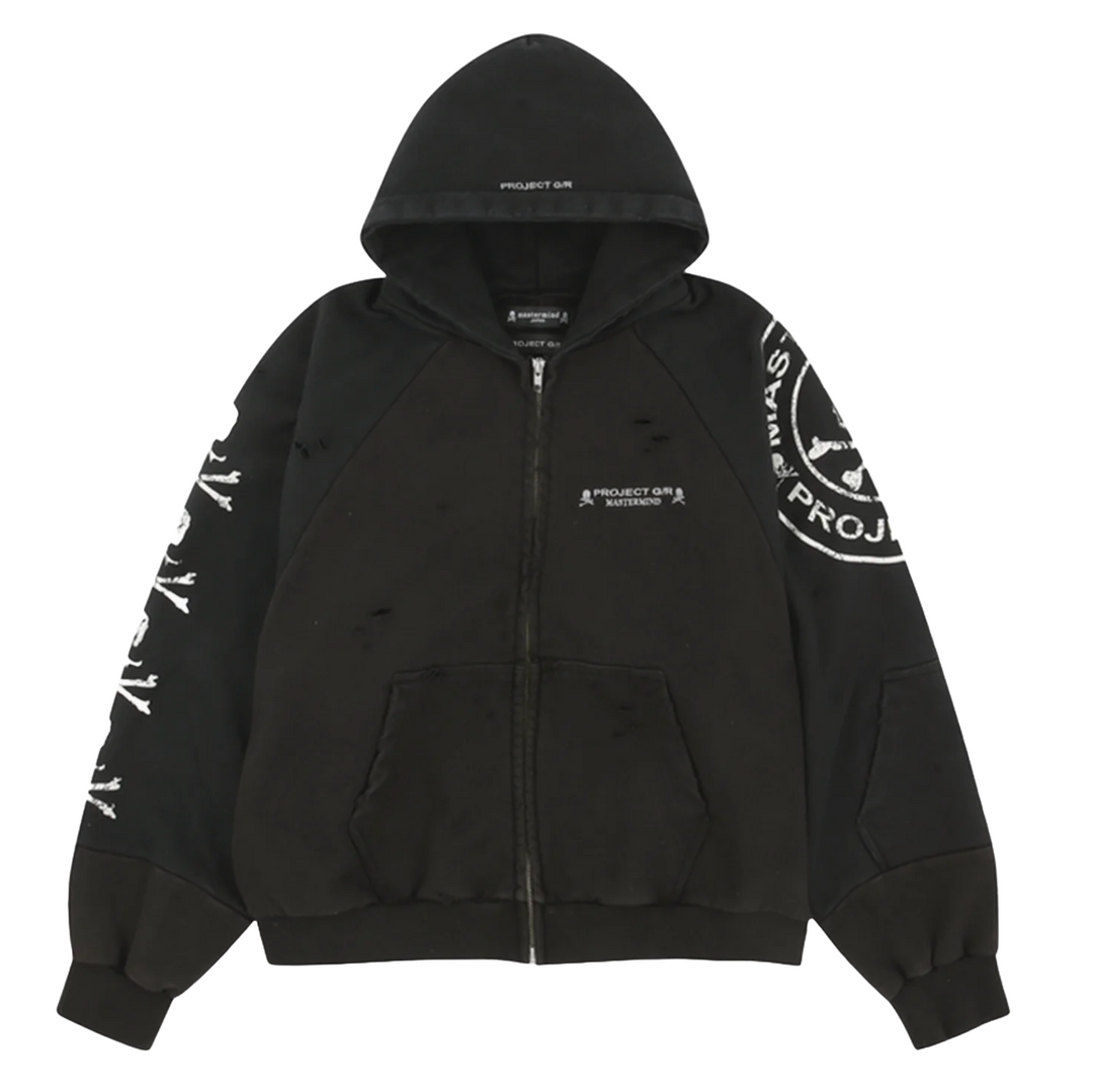 Project G/R 'Mastermind' Black Zip-Up – Showroom LA Project G/R 'Mastermind' Black Zip-Up – Showroom LA