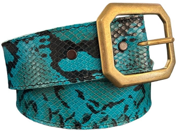 Blue Snakeskin Belt