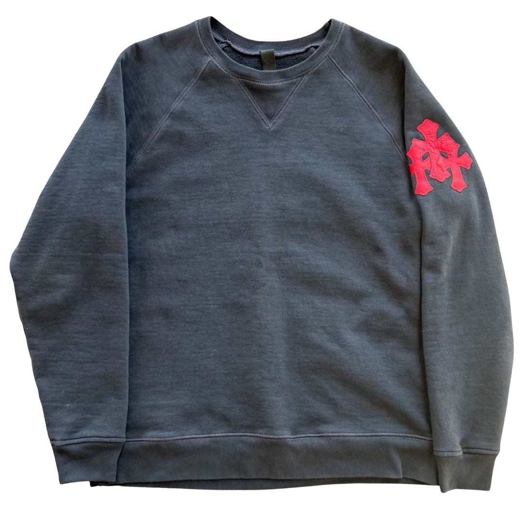 Chrome Hearts 'Triple Red Cross' Navy Crewneck