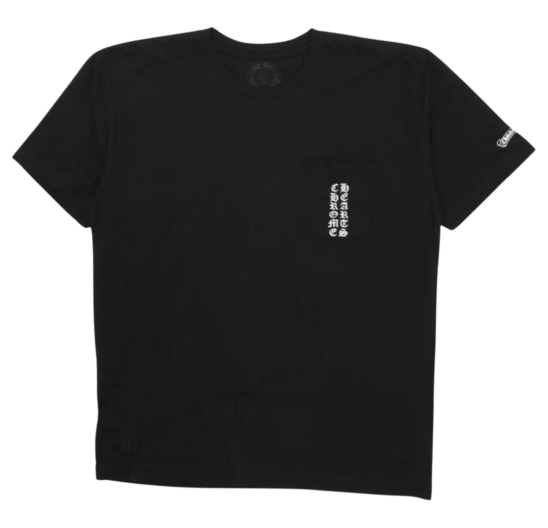 CHROME HEARTS ブラック Tシャツ 2T Chrome Hearts Vertical Logo 'Tokyo' Pocket Tee – Showroom LA