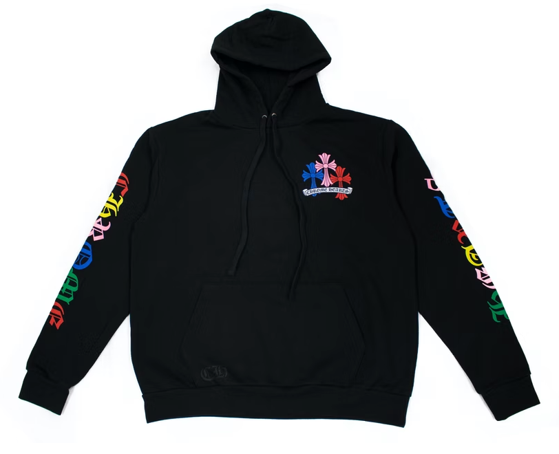 Chrome Hearts Multi Color Cross Cemetery Hoodie Black