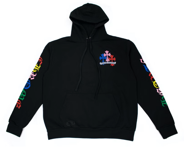 Chrome Hearts Multi Color Cross Cemetery Hoodie Black
