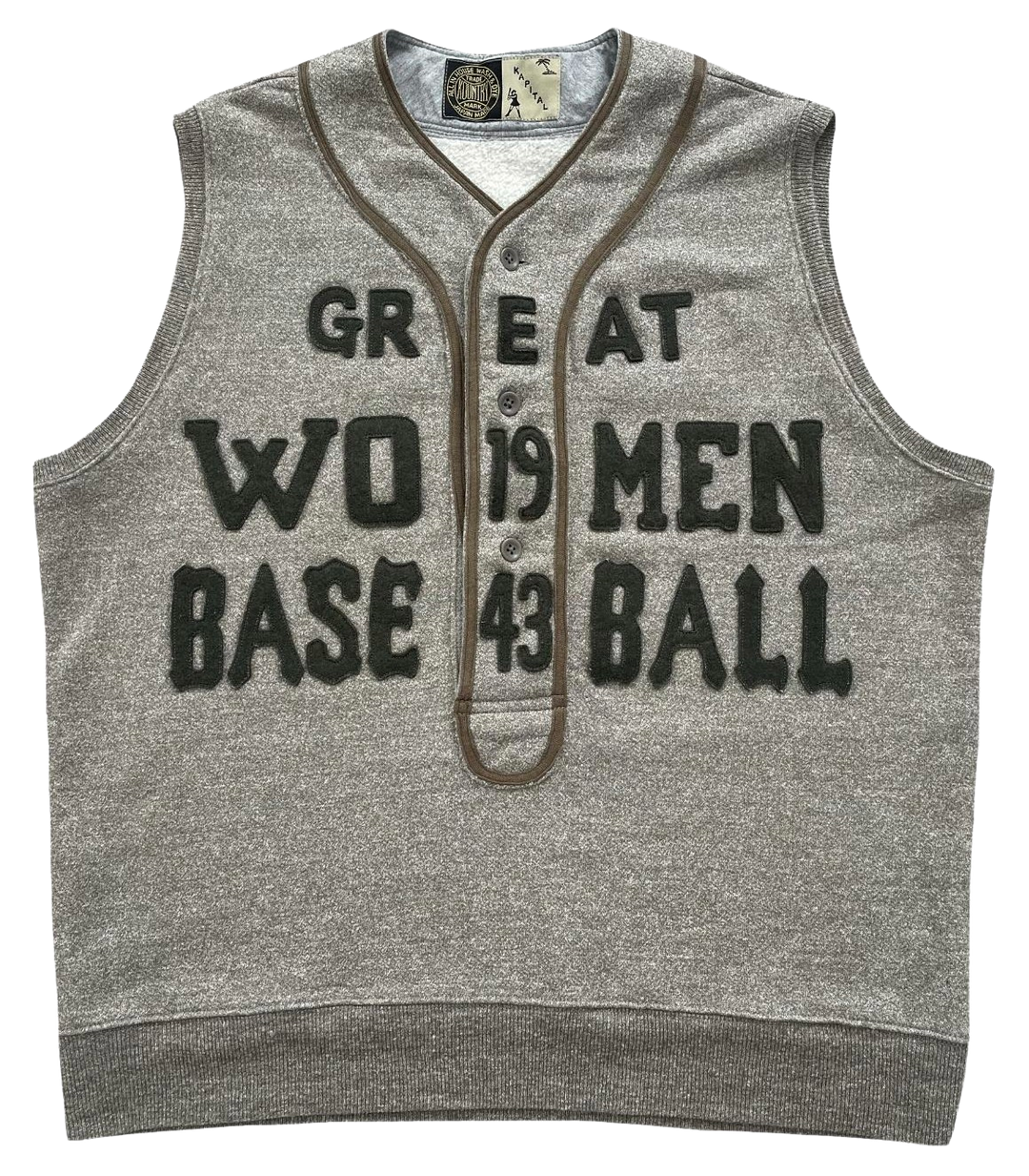 Kapital Great Womens Baseball Fleece Vest