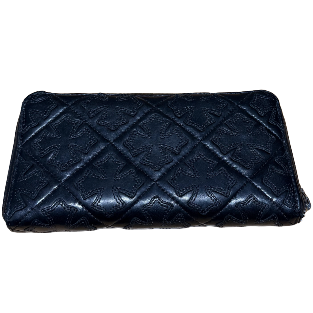 Chrome Hearts 'Quilted Cemetery Cross' Long Wallet