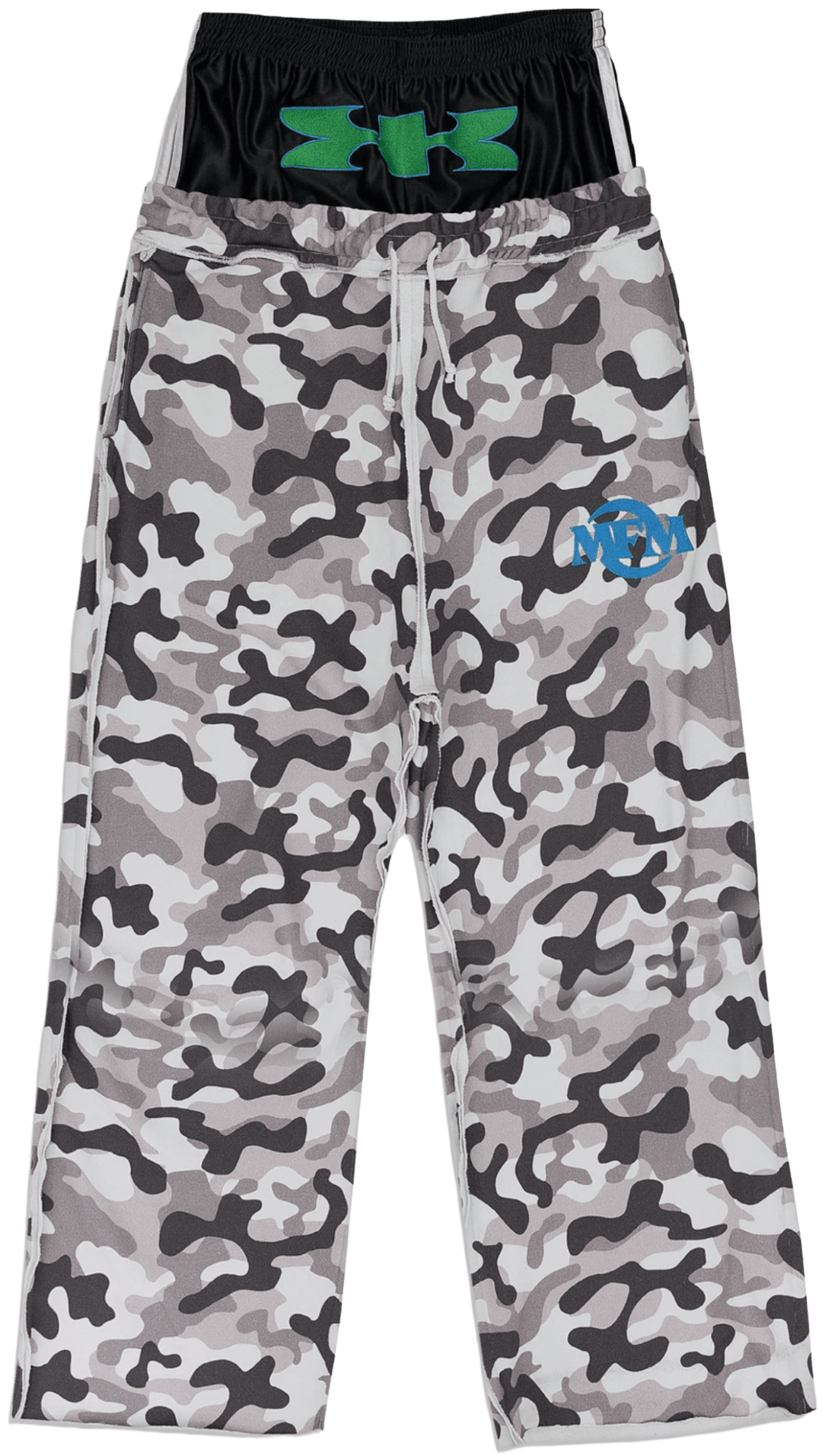 Murd333r.fm x Greedy Unit 'White Camo' Layer Sweatpants