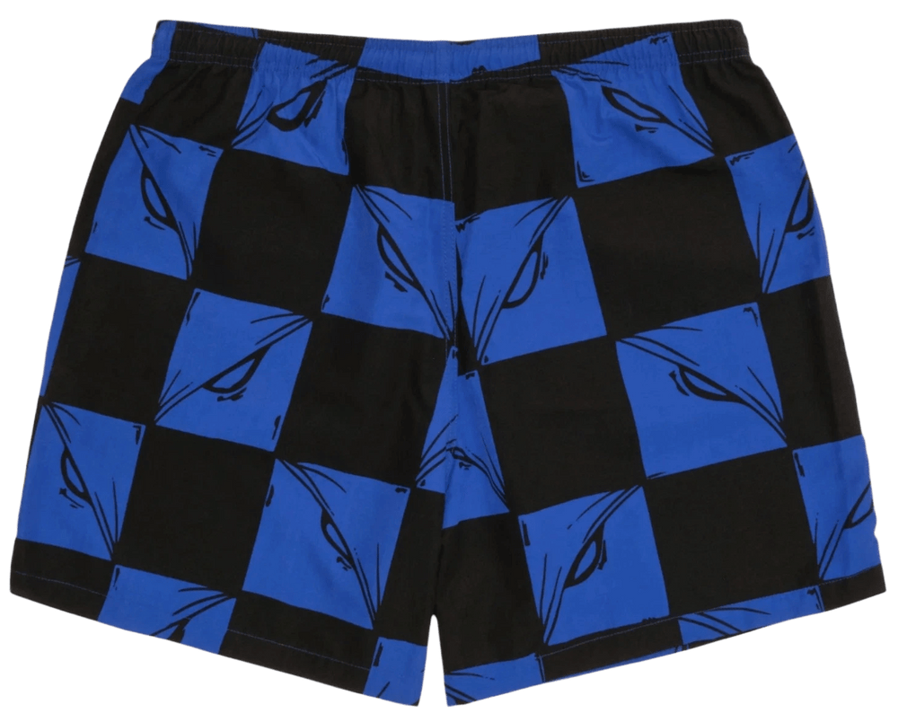Matty Boy 'Anti-Promo 99 Eyes' Blue Nylon Shorts