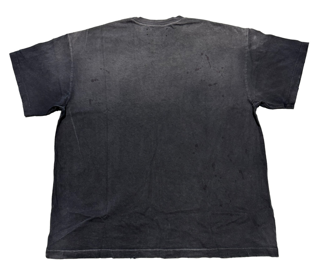 Satoshi Nakamoto "Washed Black' Chain Stitch Tee