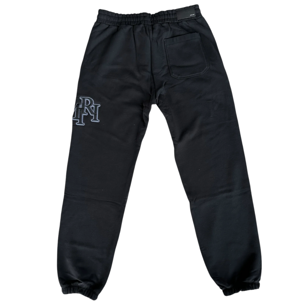 Amiri 'Staggered Logo' Black Sweatpants