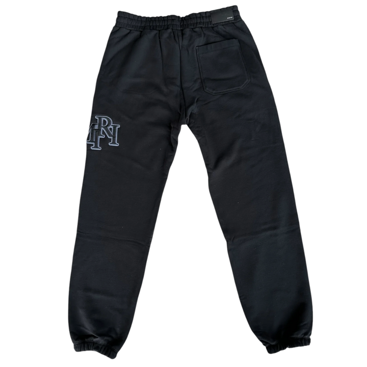Amiri 'Staggered Logo' Black Sweatpants