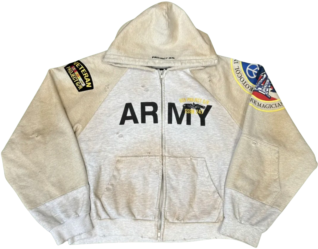 Project G/R 'Reconstructed' NYC Exclusive Folded Zip Up Hoodie