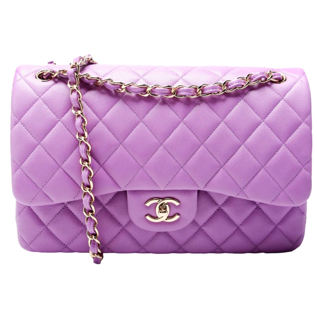 Chanel 'Purple' Classic Jumbo Double Flap Bag
