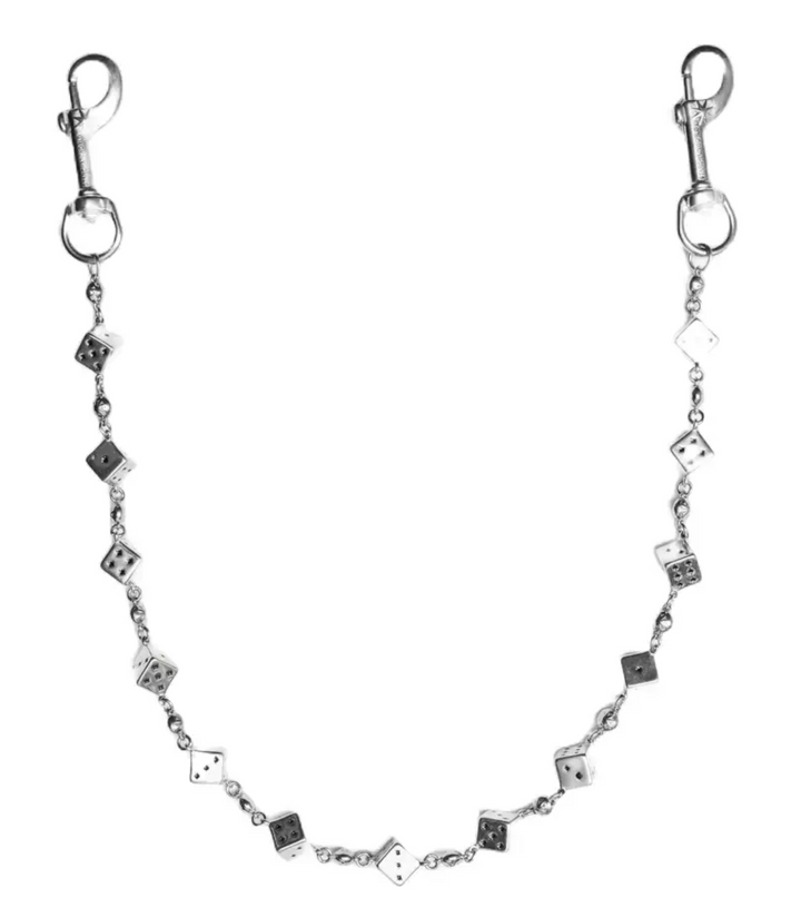 Starchain World 'Silver' Plain Dice Wallet Chain