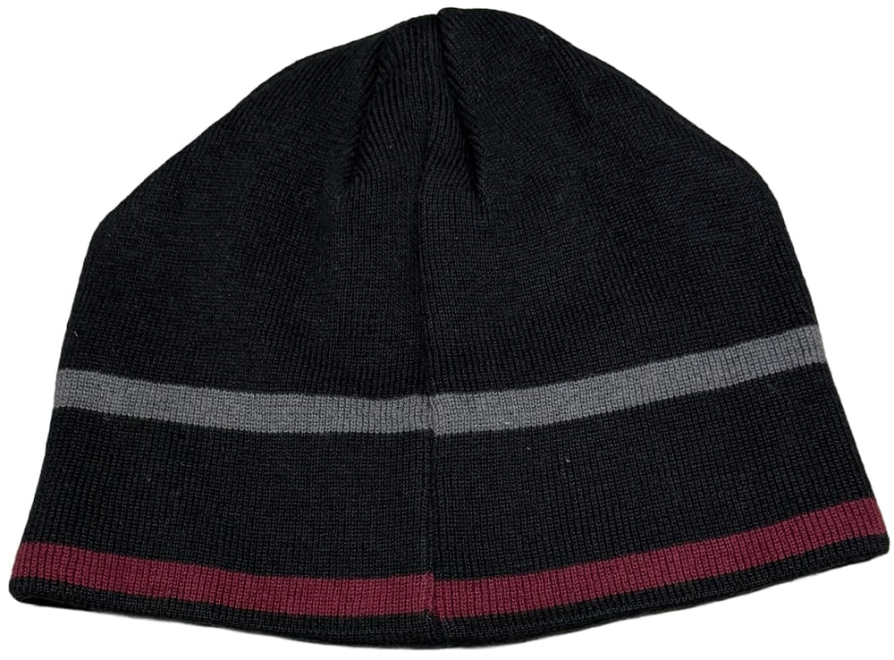 Harley Davidson 'Black/Burgundy' Striped Beanie