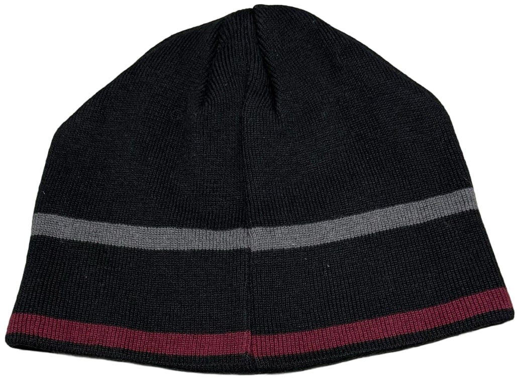 Harley Davidson 'Black/Burgundy' Striped Beanie