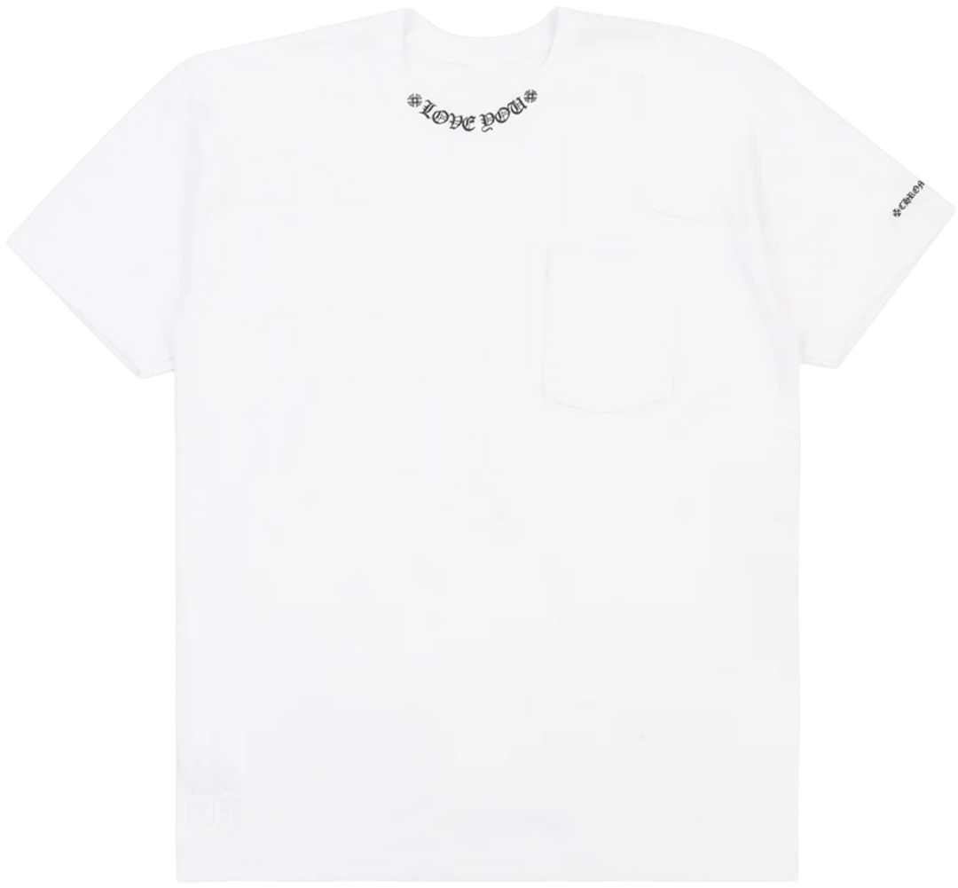 Chrome Hearts 'Love You' Collar Logo White Tee