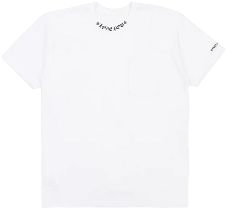 Chrome Hearts 'Love You' Collar Logo White Tee