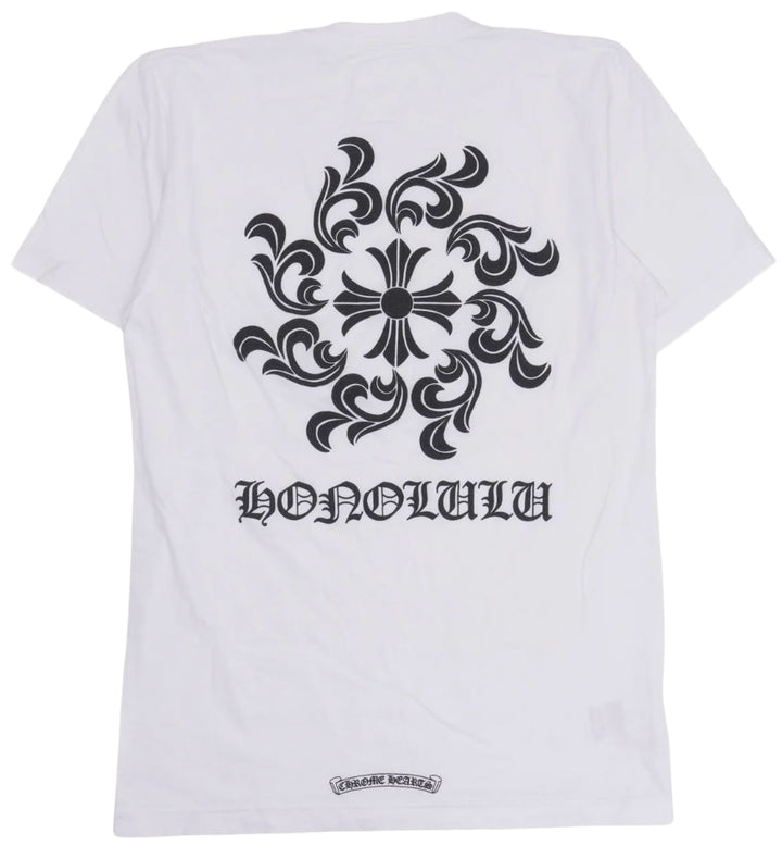 Chrome Hearts 'Honolulu Cross' White Pocket Tee
