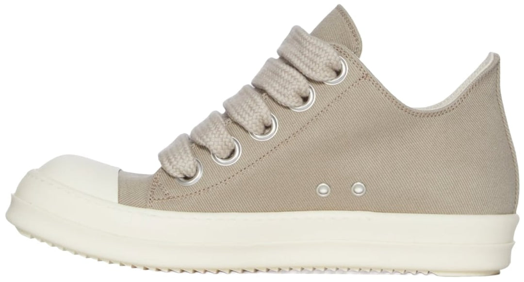 Rick Owens DRKSHDW 'Dirty Pearl' Canvas Jumbo Lace Low Sneakers