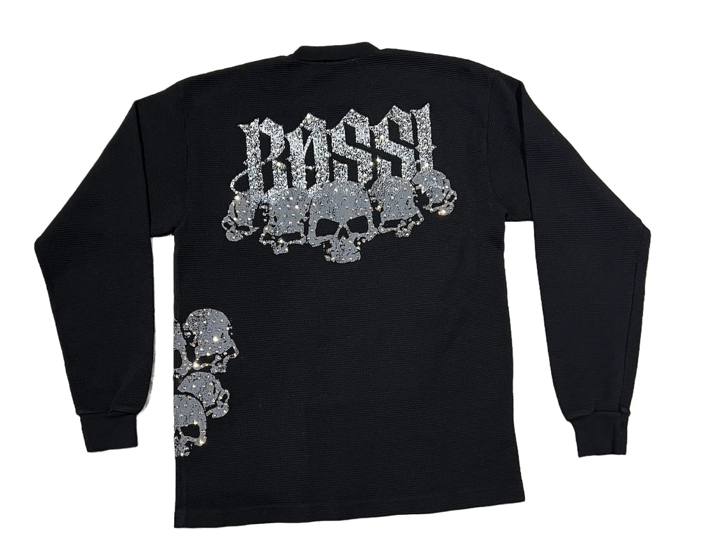 Bossi 'Grey Skulls' Black Thermal Longsleeve