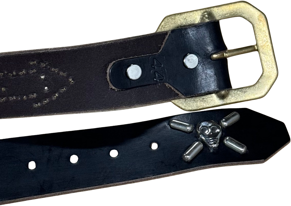 Studded 'Burgundy Snake' Harley Davidson Belt