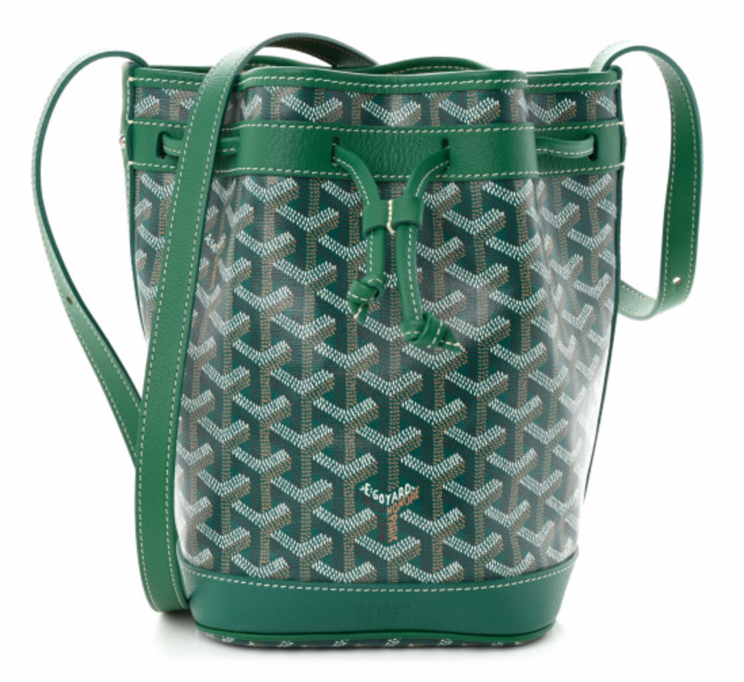 Goyard 'Petit Flot' Green Bucket Bag
