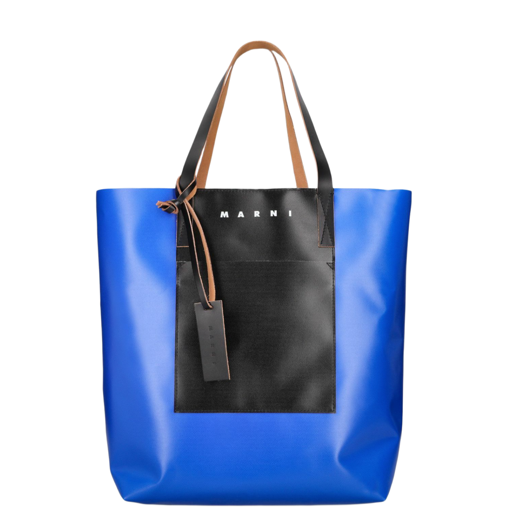 Marni 'Black & Blue' Leather Tote Bag
