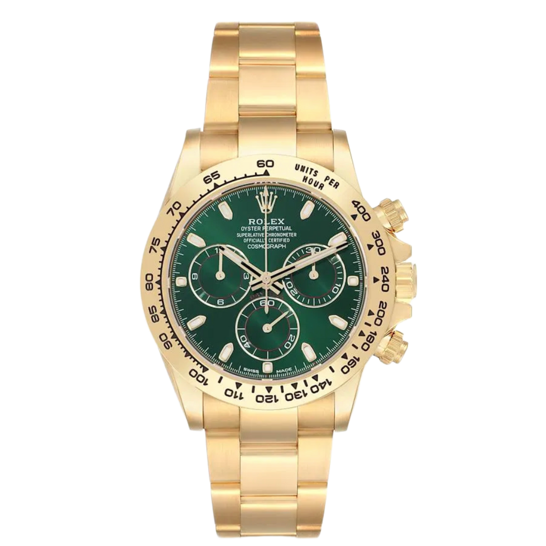 Rolex Cosmograph Daytona 2018 Green Dial John Mayer 18kt Gold Men&
