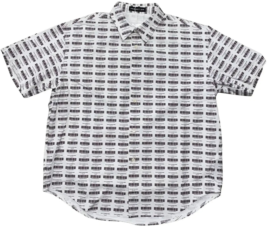 Project G/R 'Barcode' Oversized Button Up Shirt