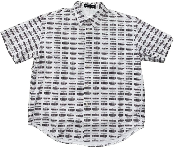 Project G/R 'Barcode' Oversized Button Up Shirt