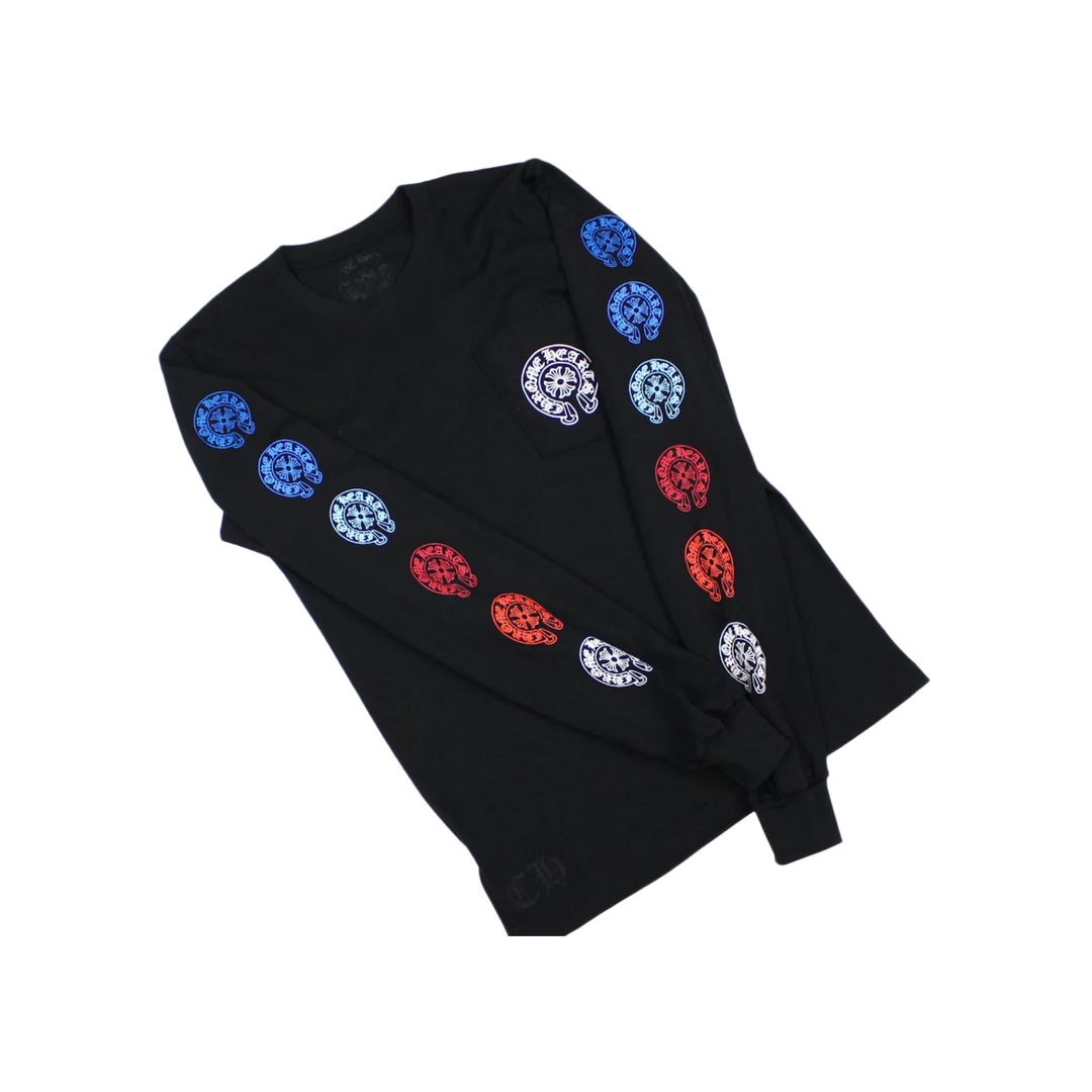 Chrome Hearts Multi Color Horse Shoe L/S T-shirt Black