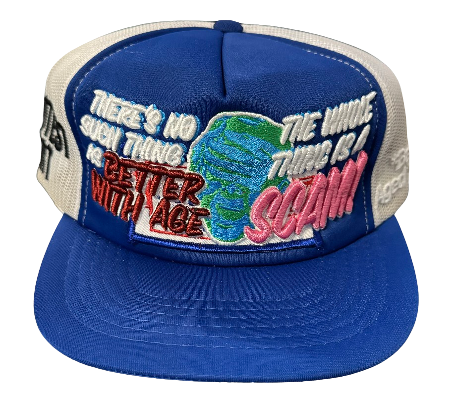 *Better With Age 'Scam Vintage 8' Blue Trucker Hat