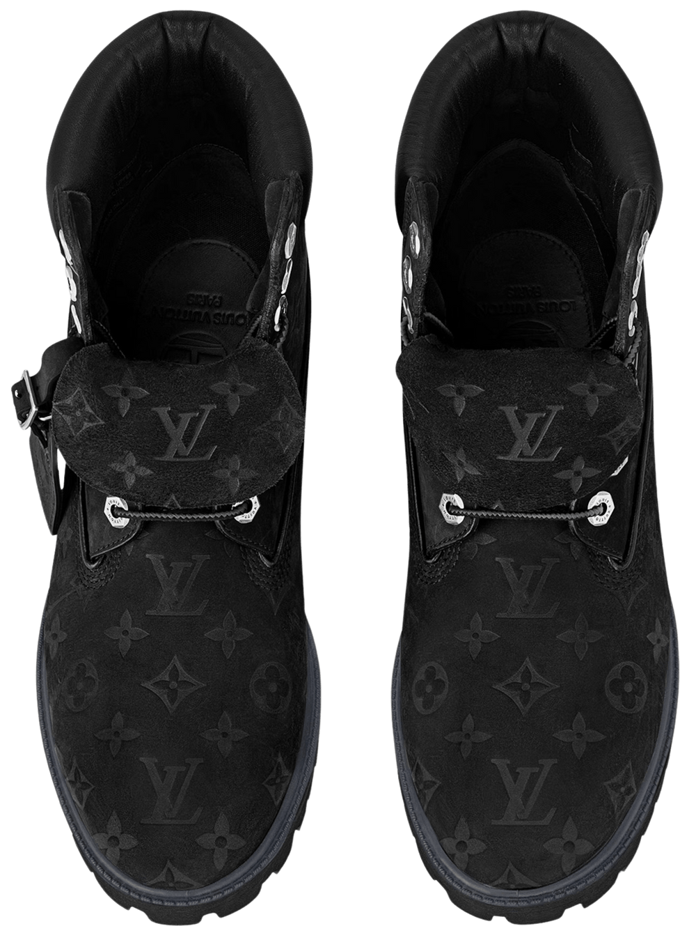 Louis Vuitton x Timberland 'Black' Boots