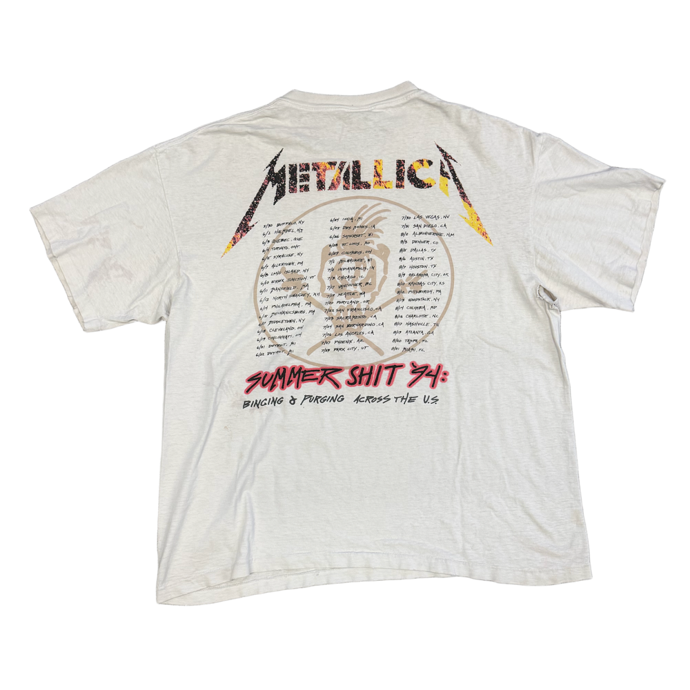 Metallica 'Binge & Purge' White Vintage Tee