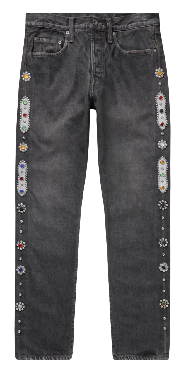 Kapital 'Black' Studed Denim Jeans