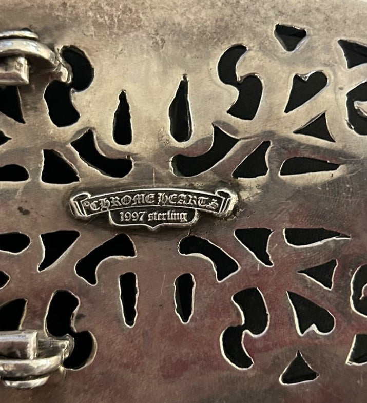 Chrome Hearts 'Silver' Oval Cross Jumbo Belt Buckle
