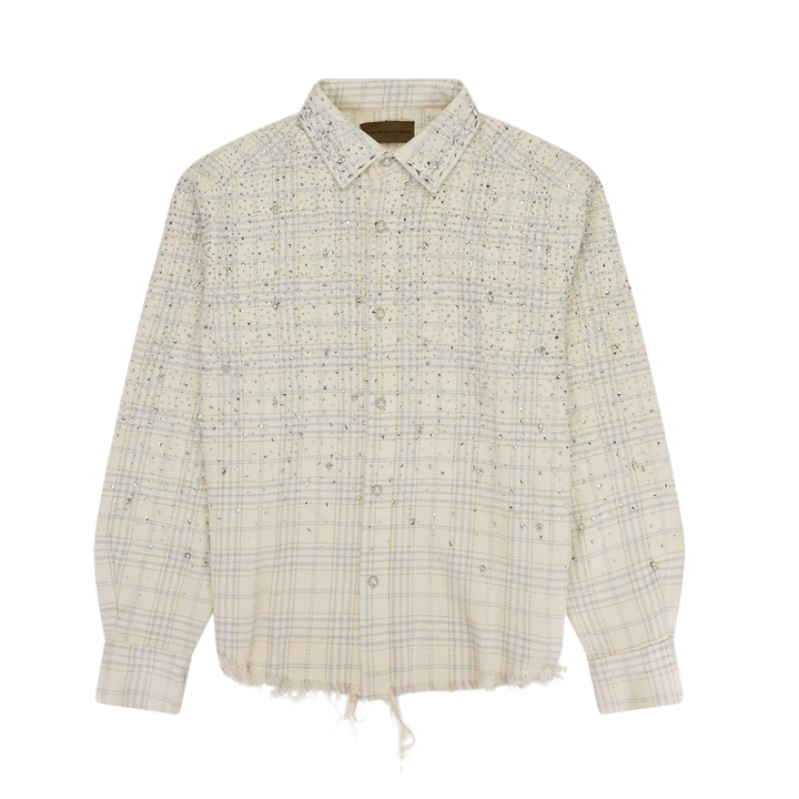 Birth Of Royal Child 'Beige' Pearl And Diamond Button-Down Shirt