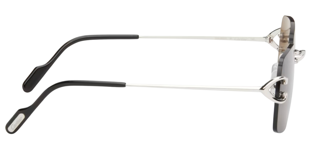 Cartier Silver Première Rimless Sunglasses