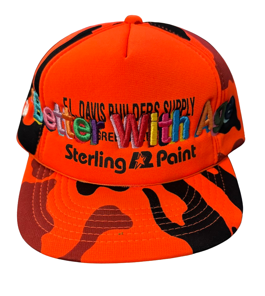 *Better With Age 'Sterling Paint' Orange Camo Trucker Hat