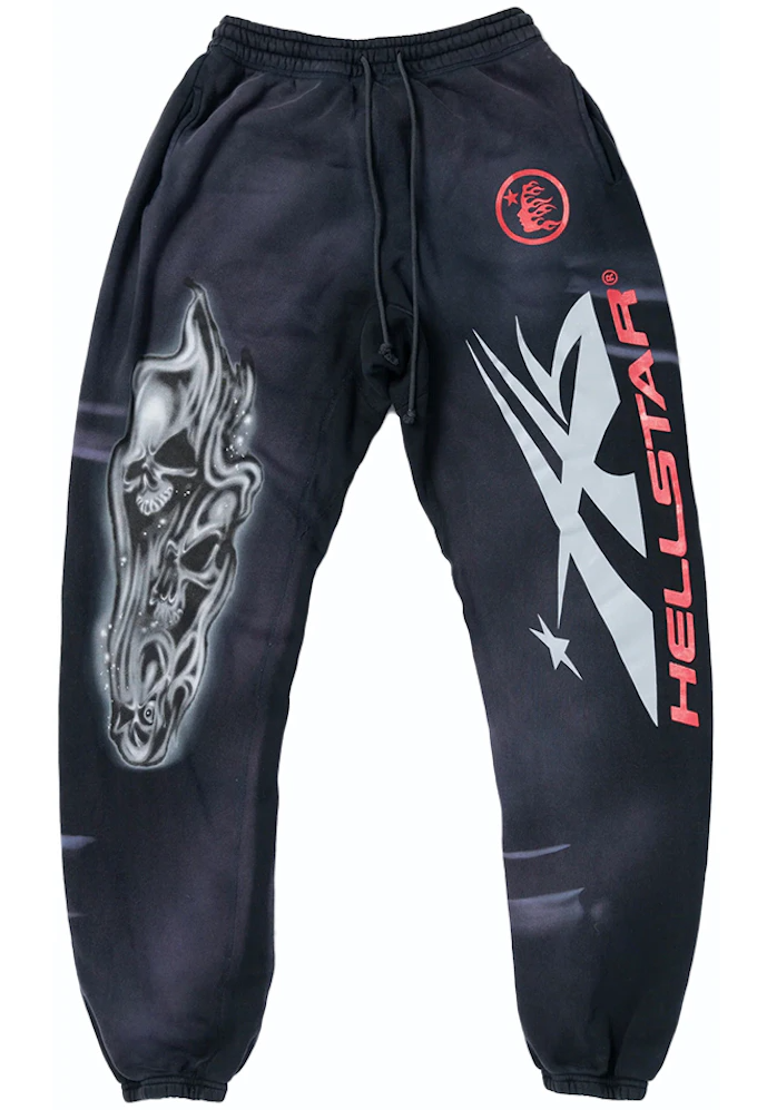 Hellstar 'Airbrush Skull' Black Sweatpants