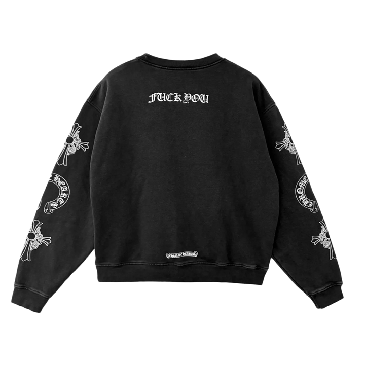 Chrome Hearts 'Soap and Water' Black Crewneck