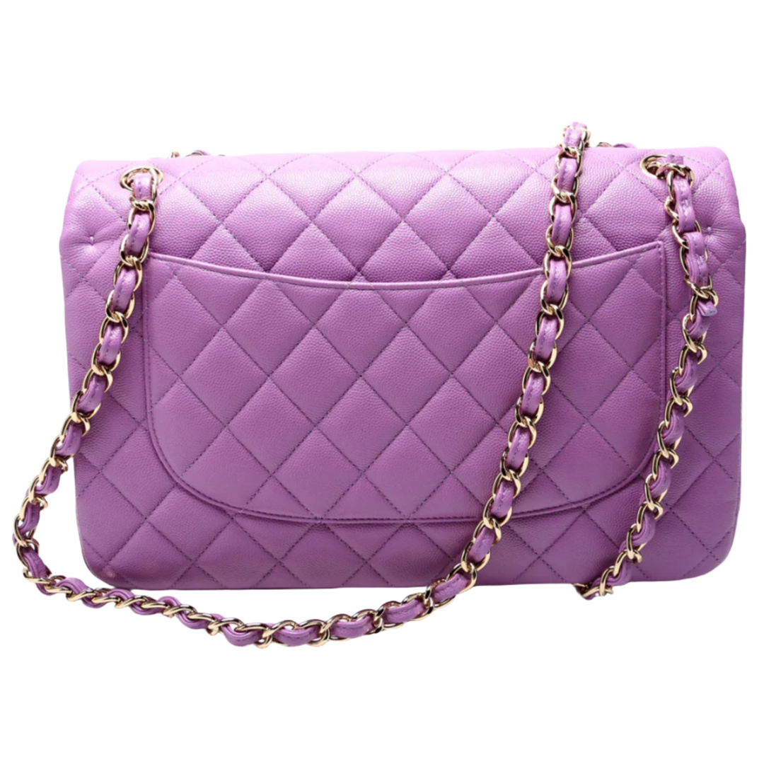 Chanel 'Purple' Classic Jumbo Double Flap Bag